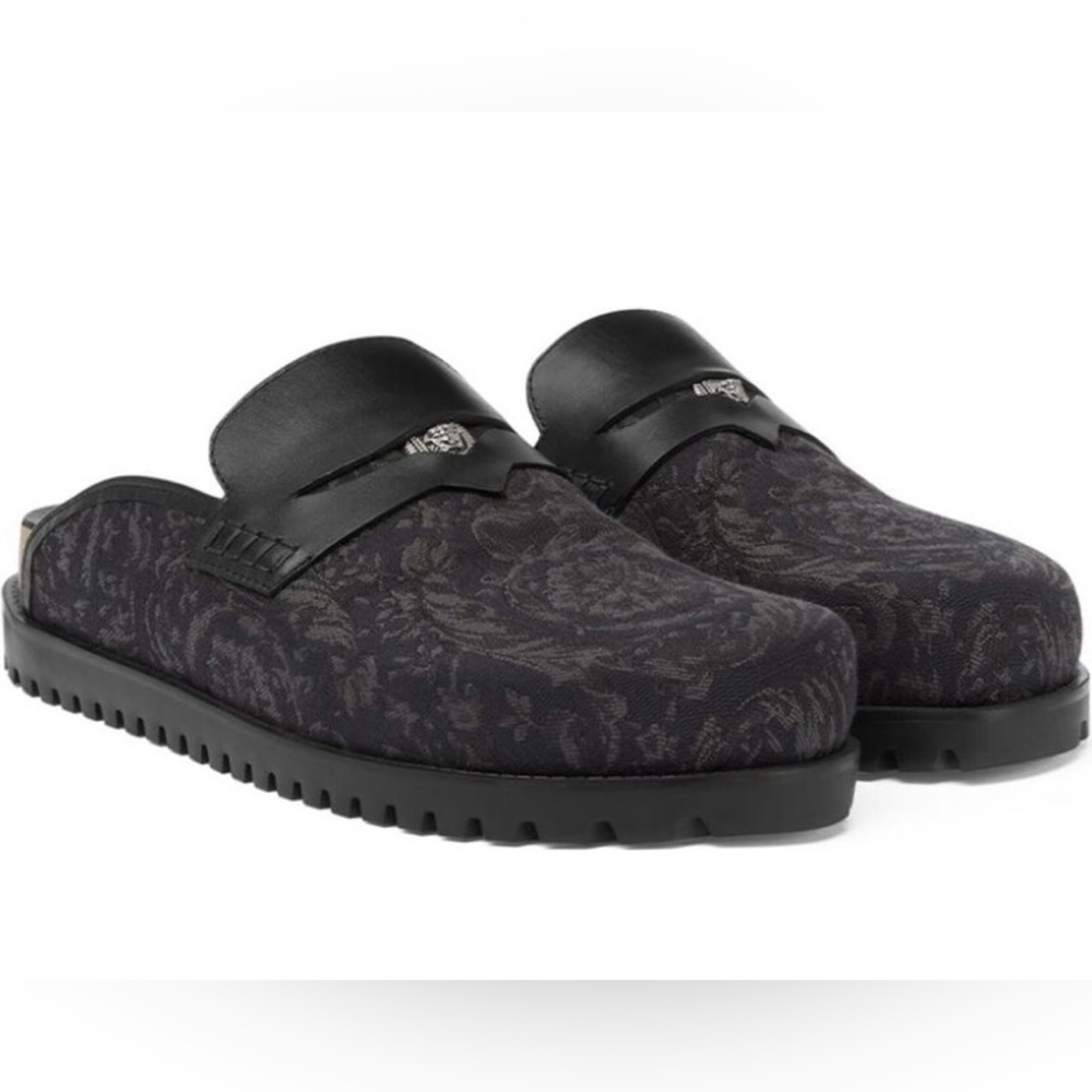 Versace Medusa Head-embellished Barocco-jacquard mules - Picture 1 of 16